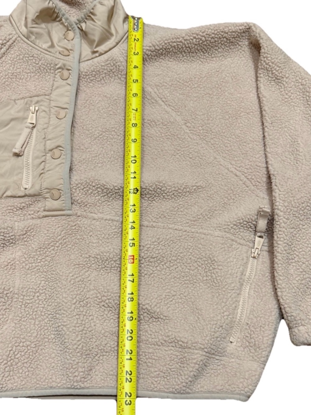 Free People Movement Hit the Slopes Fleece Jacket Women’s Size Medium Canvas - Picture 8 of 10